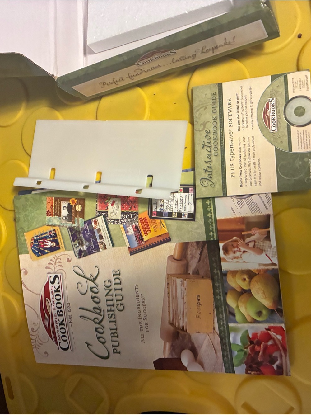 Cookbooks Publishing Guide with White Stand -